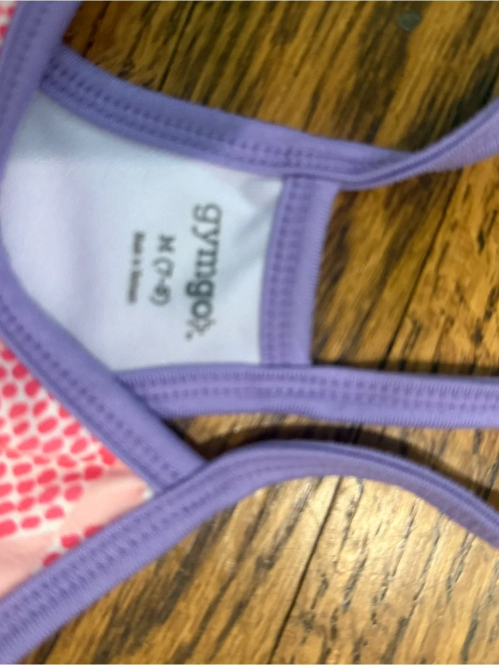 Gymboree Purple & Pink Patterned Girls' sports bra